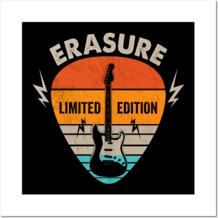 Vintage Erasure Name Guitar Pick Limited Edition Birthday Posters and Art